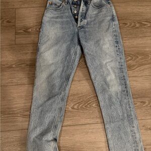 Agolde Light Blue Straight Leg Jeans